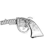 Hebilla Charra En Forma De Revolver WD 11-1361