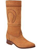Botas Escaramuza Para Mujer Charra Piel Nobuck WD 11-463 Color Tabaco
