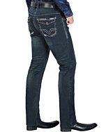 Pantalón Mezclilla Para Hombre Lamasini 1863 Dark Blue