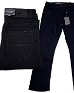 Montero 4627 Black Modern Boot Cut Jeans with Simple Back Pocket Design