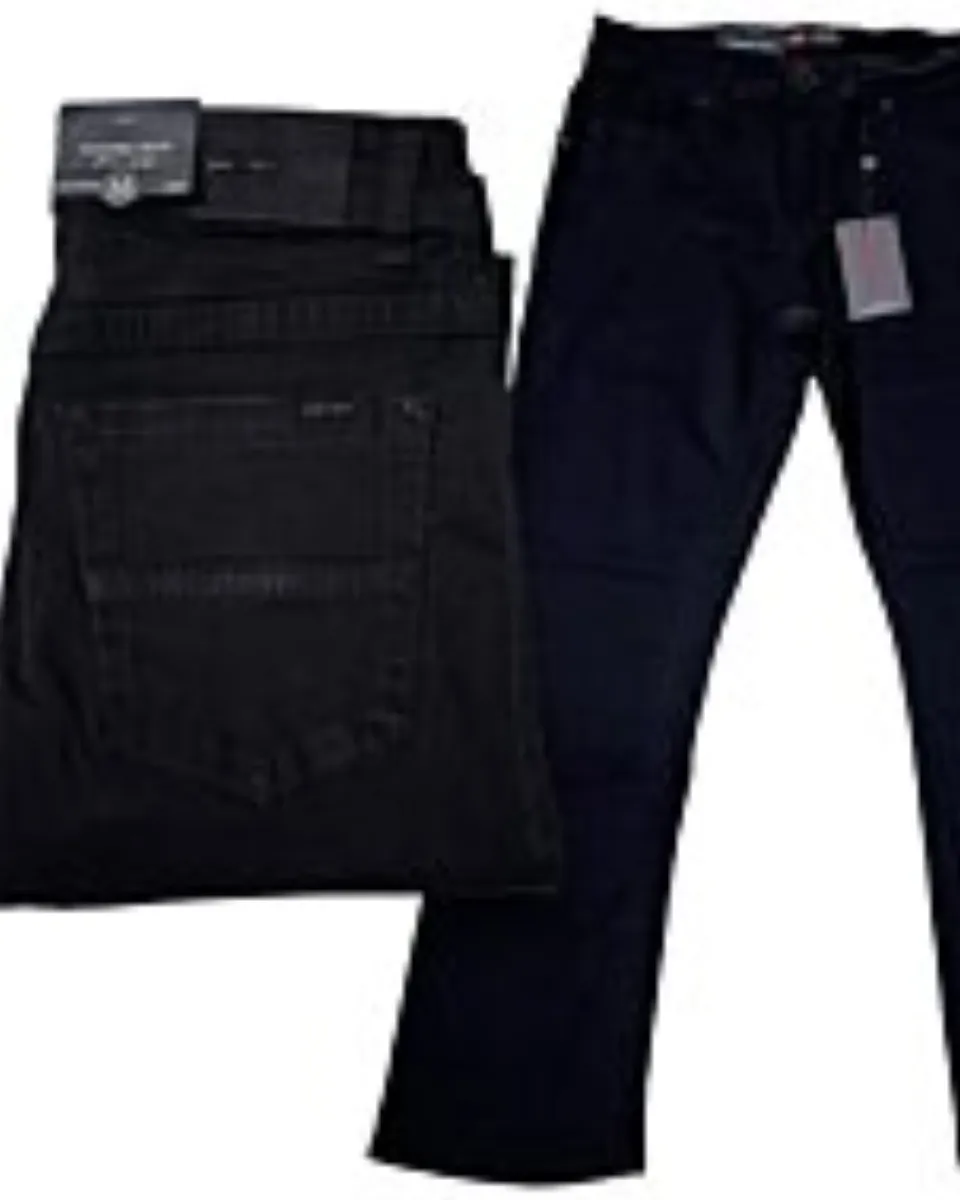 Montero 4627 Black Modern Boot Cut Jeans with Simple Back Pocket Design