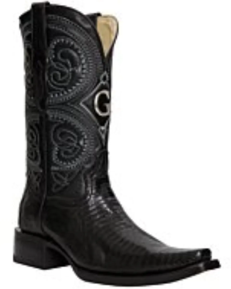 Botas El General 45072 Negras de Lizard con Horma Versace