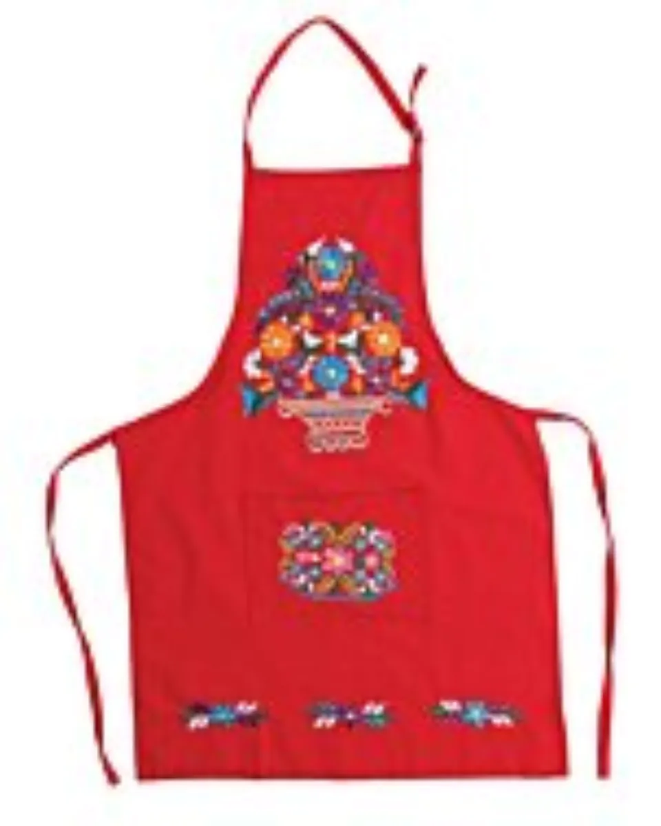 Mandil Artesanal Bordado 603195 Rojo