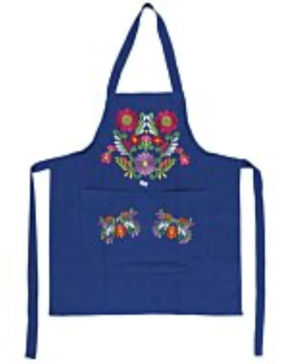 Mandil Artesanal Bordado 603196 Azul