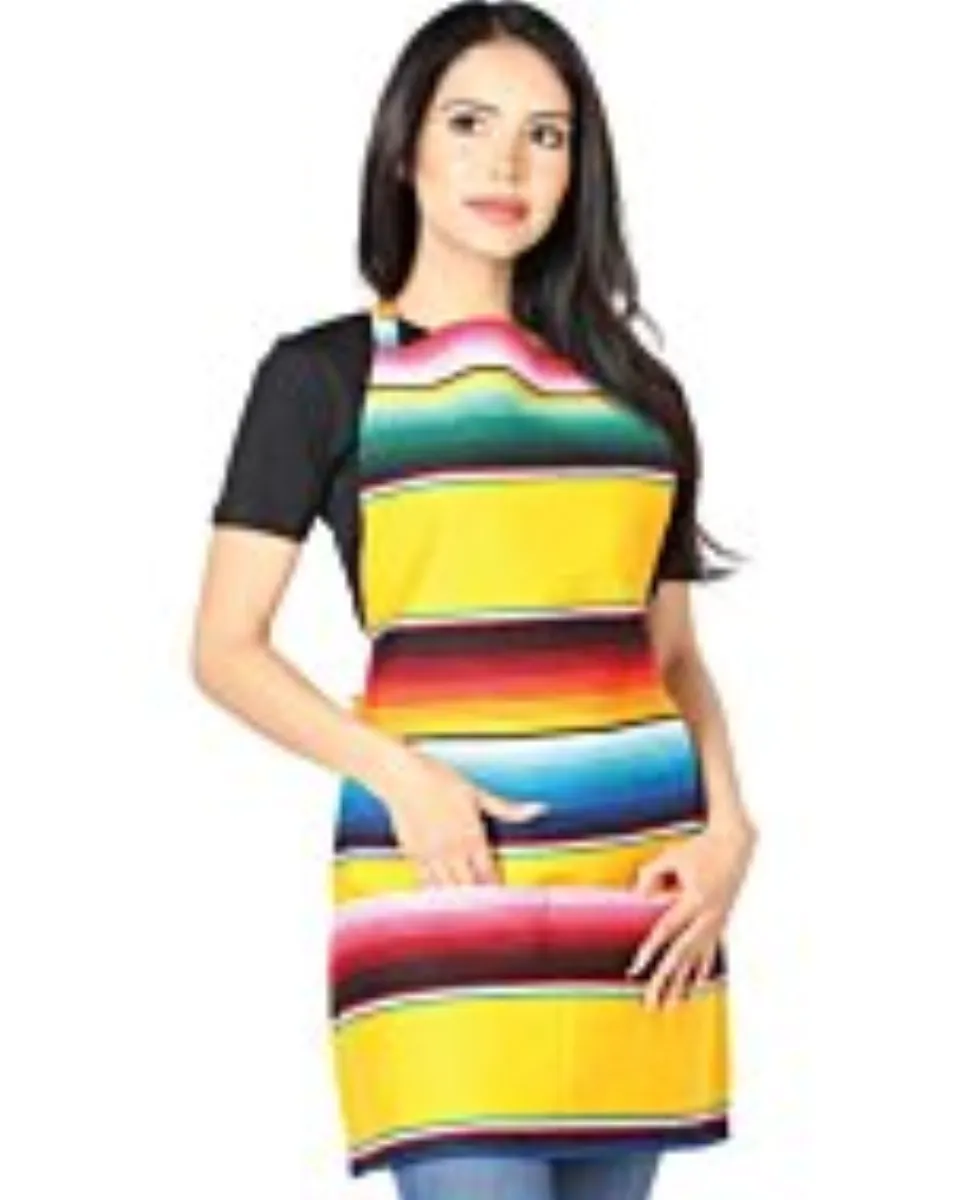 Mandil Artesanal Diseño Sarape 603580 Amarillo