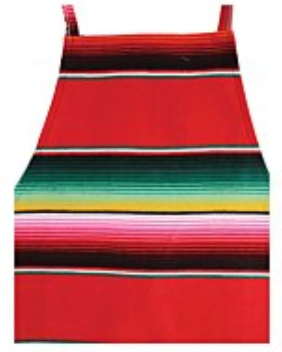 Mandil Artesanal Diseño Sarape 603582 Rojo