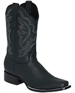 Bota Rodeo De Piel Crazy Negra Para Hombre 124066
