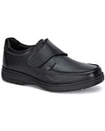 Zapatos De Piel De Cabra Para Hombre Negros Con Cierre De Velcro