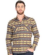 Men's Yellow Tribal Geometric Western Shirt – El General 44394