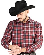 Camisa Vaquera para Hombre a Cuadros Rojos, Versión de Manga Larga – El General 44710