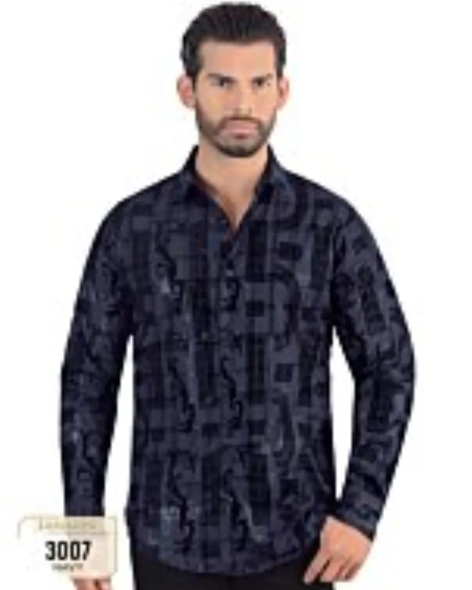 Camisa Color Navy Moder Fit Lamasini 3007