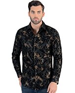 Camisa Lamasini Negra Corte Moderno 0109