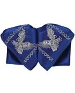 Moño Charro Azul  Bordado Aguila 600121