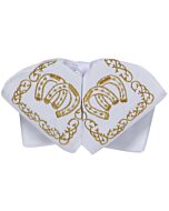 Moño Charro Blanco Bordado 600127 Hecho En México