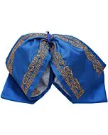 Moño Charro Azul Económico Bordado Oro WD 11-993