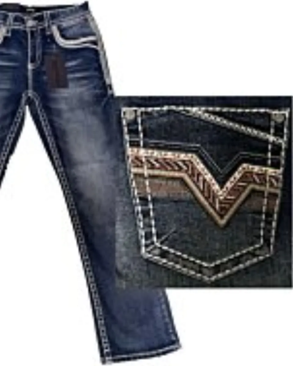 Pantalones Mezclilla Modern Boot Montero 4595 Color Azul Medio