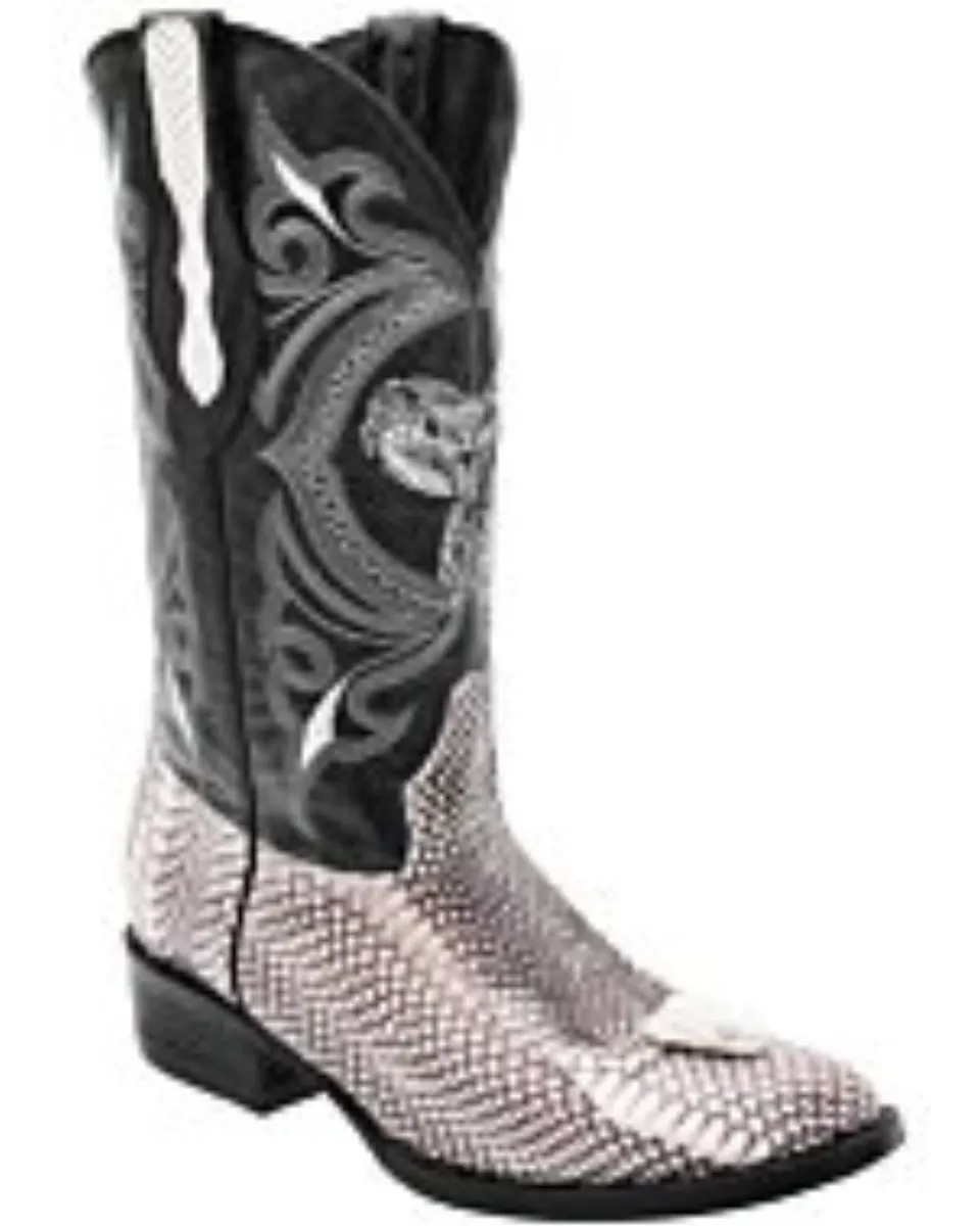 Botas Vaqueras Víbora Con Cabeza Color Natural WD 11-208