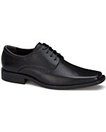 Zapato De Vestir Negro De Piel Para Hombre Con Agujetas