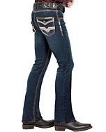 Pantalón Mezclilla De Hombre Dark Blue Lamasini 1851