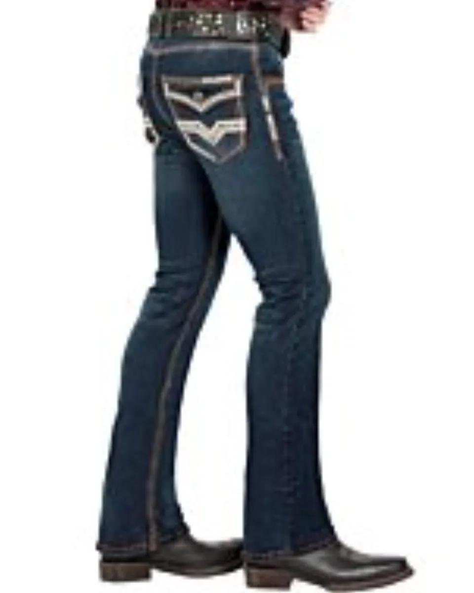 Pantalón Mezclilla De Hombre Dark Blue Lamasini 1851