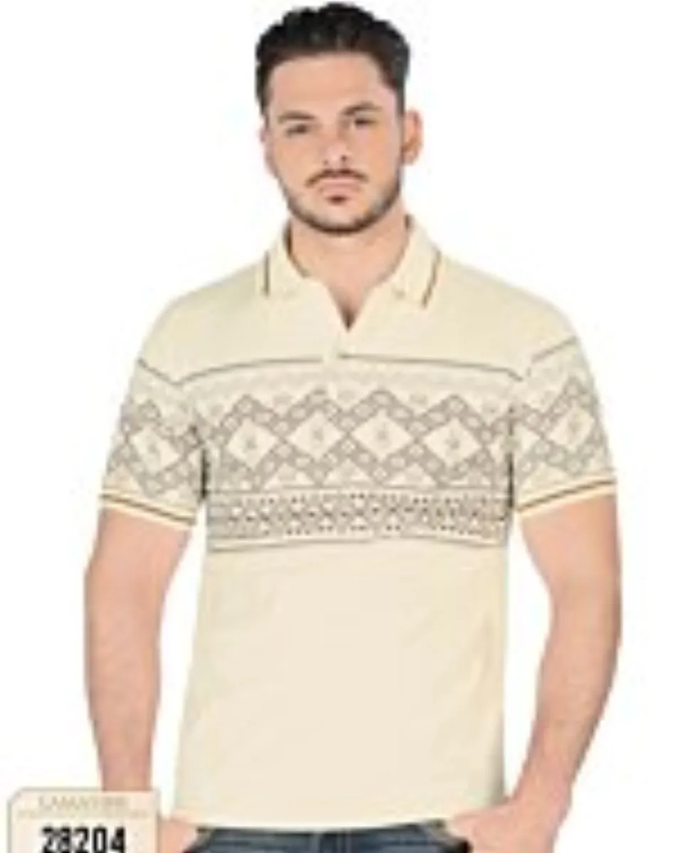 Playera De Moda Color Beige Moda Lamasini 28204