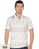 Playera Blanca Diseño Geométrico Completo Lam 28205