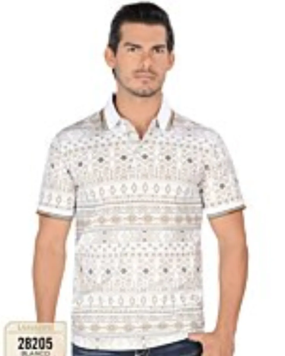 Playera Blanca Diseño Geométrico Completo Lam 28205