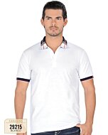 Playera Lisa Blanca Diseño En Cuello Lamasini 29215