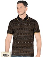 Playera Negra Diseño Geométrico Completo Lam 28205