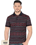 Playera Negra Diseño Geométrico Completo Lam 28202