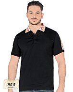 Playera Lamasini Lisa Diseño En Cuello Negra 29217