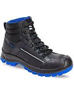 Botines Ferrato Work Puntera Policarbonato Color Negro Con Azul