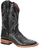 Black Python Print Leather Rodeo Boots WD 11-297