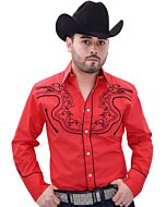 Camisa Vaquera WD Boots 11-911 Rojo/Negro
