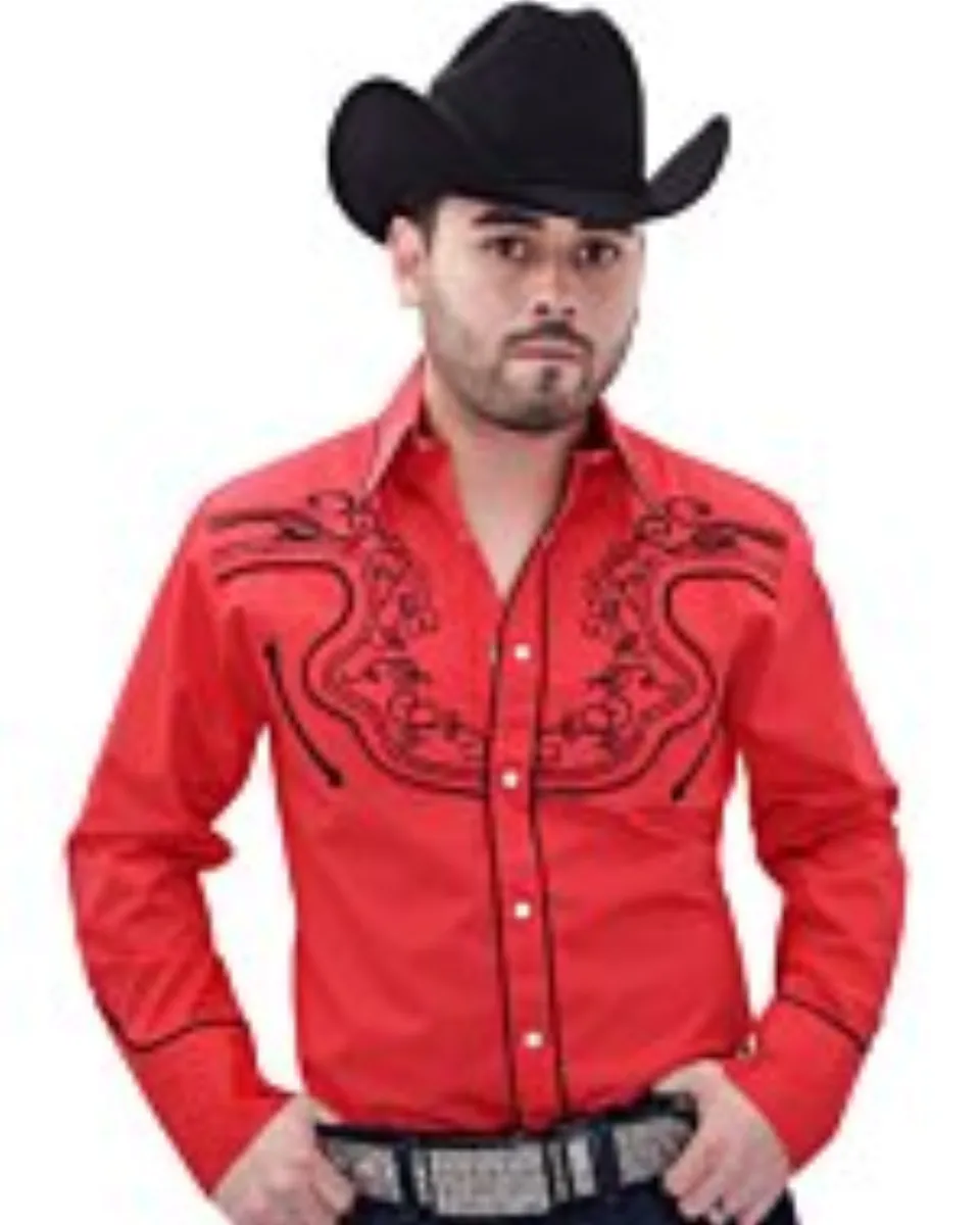 Camisa Vaquera WD Boots 11-911 Rojo/Negro