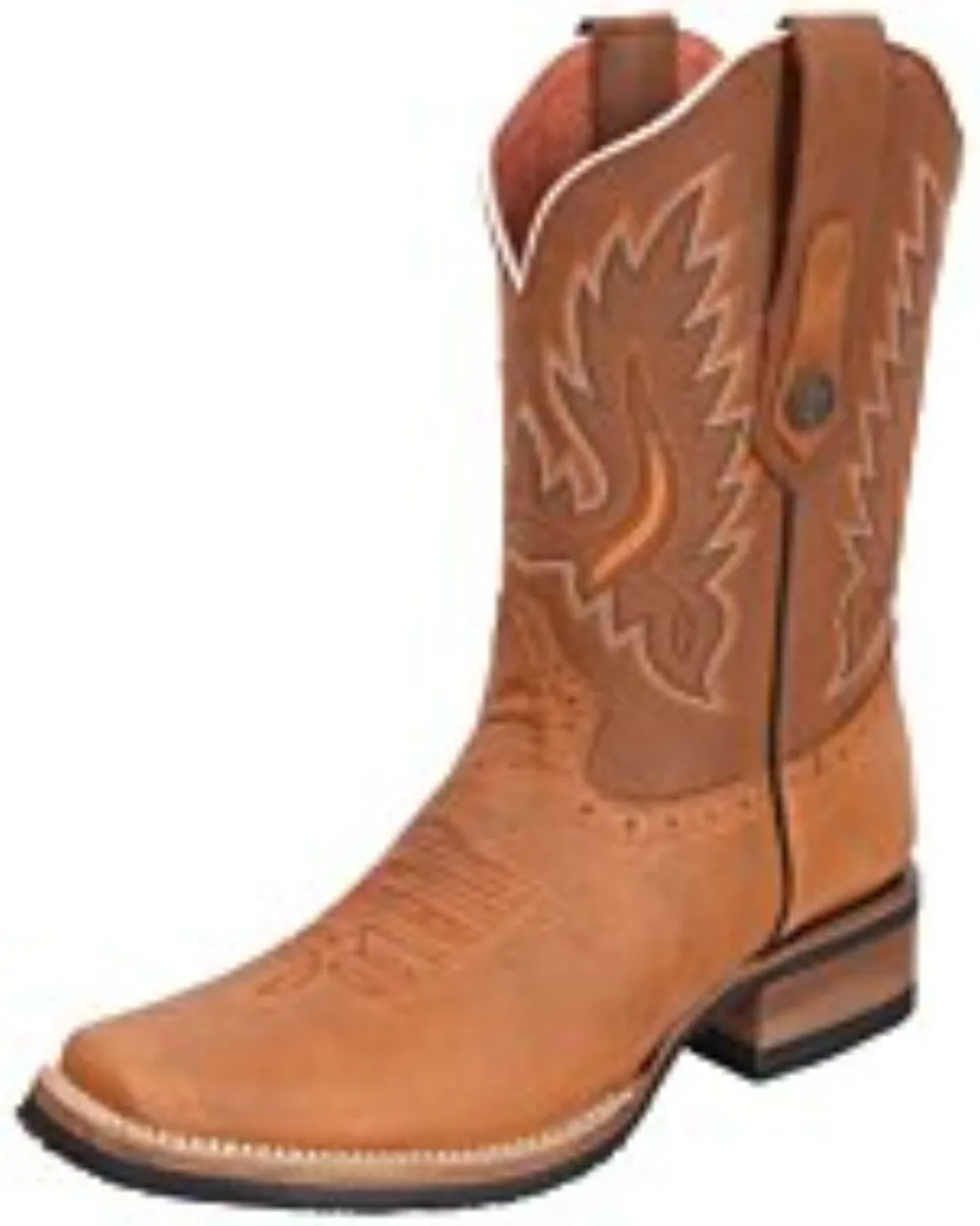 Bota Rodeo De Piel Verthali 030 Color Tan