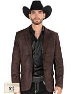 Saco Fino Café De Gamuza Lamasini 510