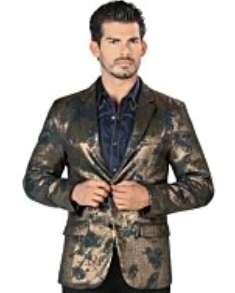 Saco Fino Navy-Dorado Lamasini 502