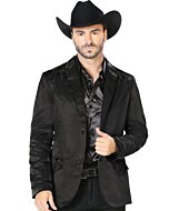 Saco Fino Lamasini 505 Negro Bordado Negro