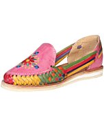 Huaraches Artesanales Balada Bordado 602361 Rosa-Multicolor