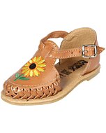 Huarache Artesanal Para Niña Bordado Girasol 603481 Tang