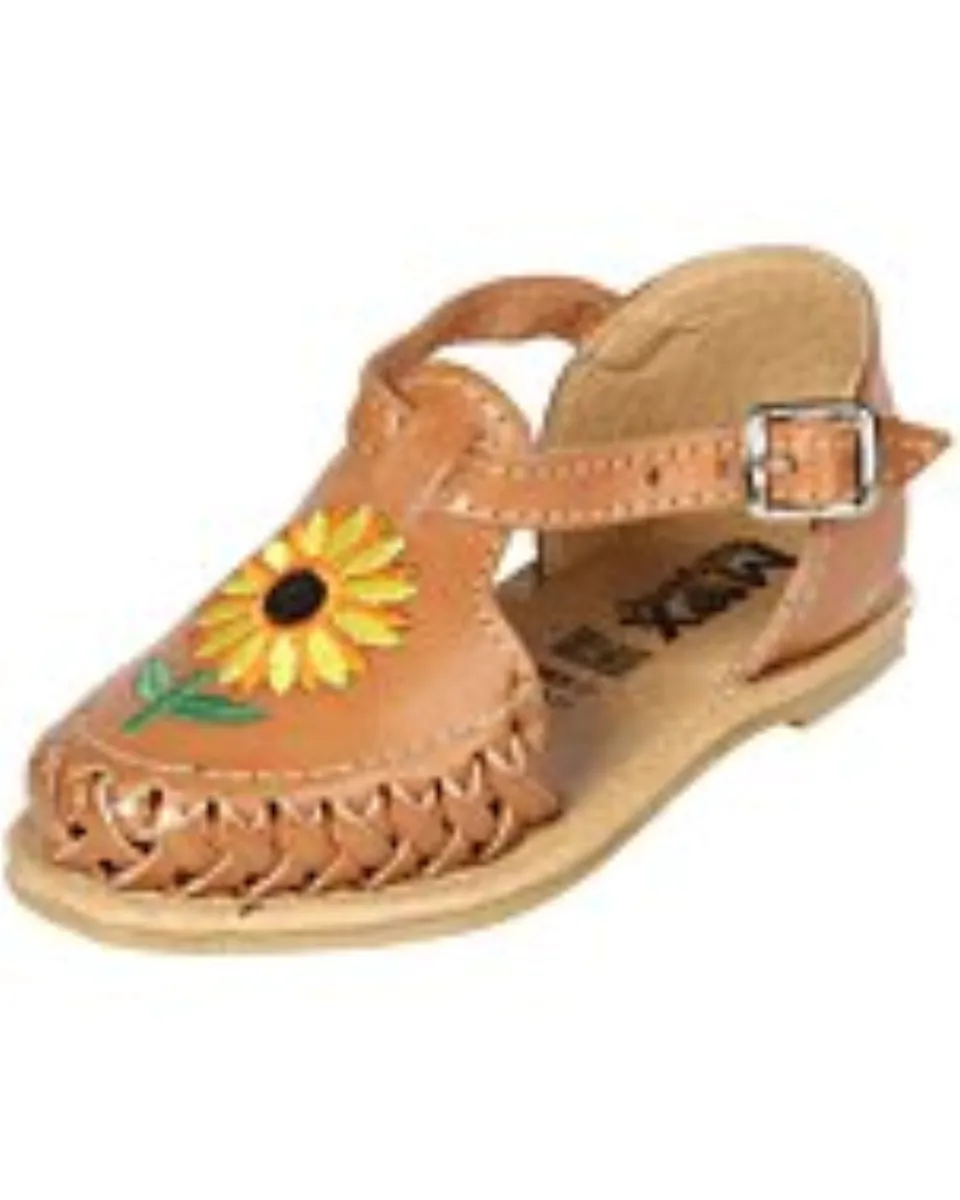 Huarache Artesanal Para Niña Bordado Girasol 603481 Tang