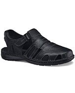 Sandalias Negras De Piel Para Hombre Ferrato 324-7365