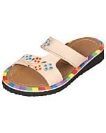 Sandalia Artesanal Juvenil Dos Correas 603387 Beige