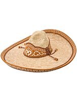 Sombrero Charro De Paja Para Niño White Diamonds 10-849 Grecas Natural/Beige