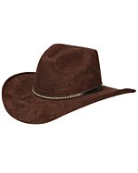 Sombrero Indiana Copa Alta Gamuza Chocolate 44250