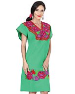 Vestido Zinacantán Mexicano Típico Chiapas 601289 Verde