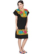 Vestido Zinacantán Mexicano Típico Chiapas 601290 Negro