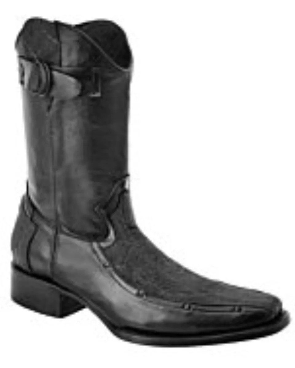 Botas Casuales Clón Elefante (Imitación) White Diamonds Boots 10-021 Color Negro