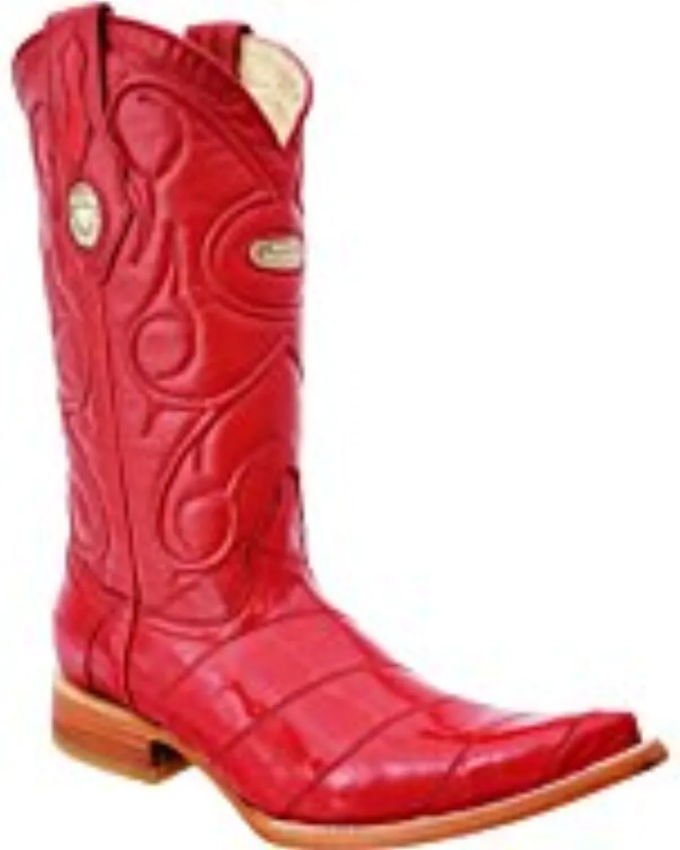Botas Vaqueras Anguila WD Boots 077 Color Rojo